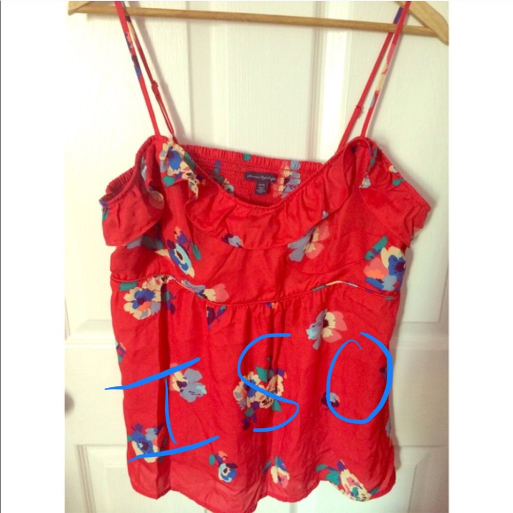 ISO: American Eagle Red Floral Tank